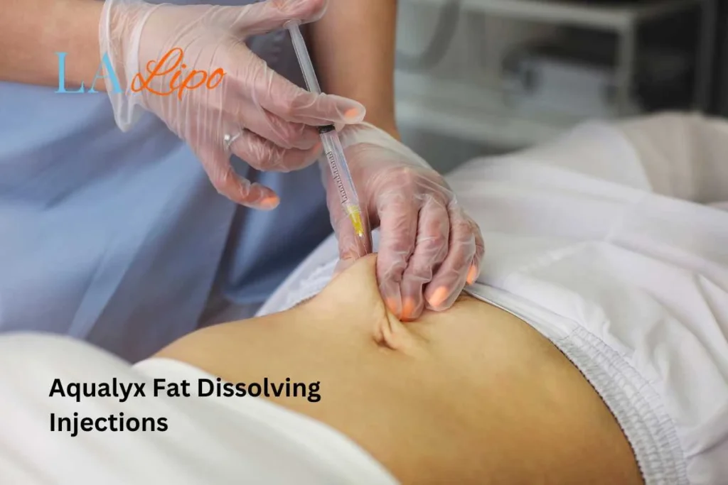 woman having fat dissolving injections Farnborough in the stomach
