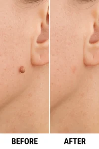 Skin tags removal Farnborough before and after