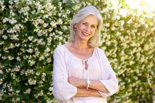 Older woman happy with urinary incontinence treatment Farnborough