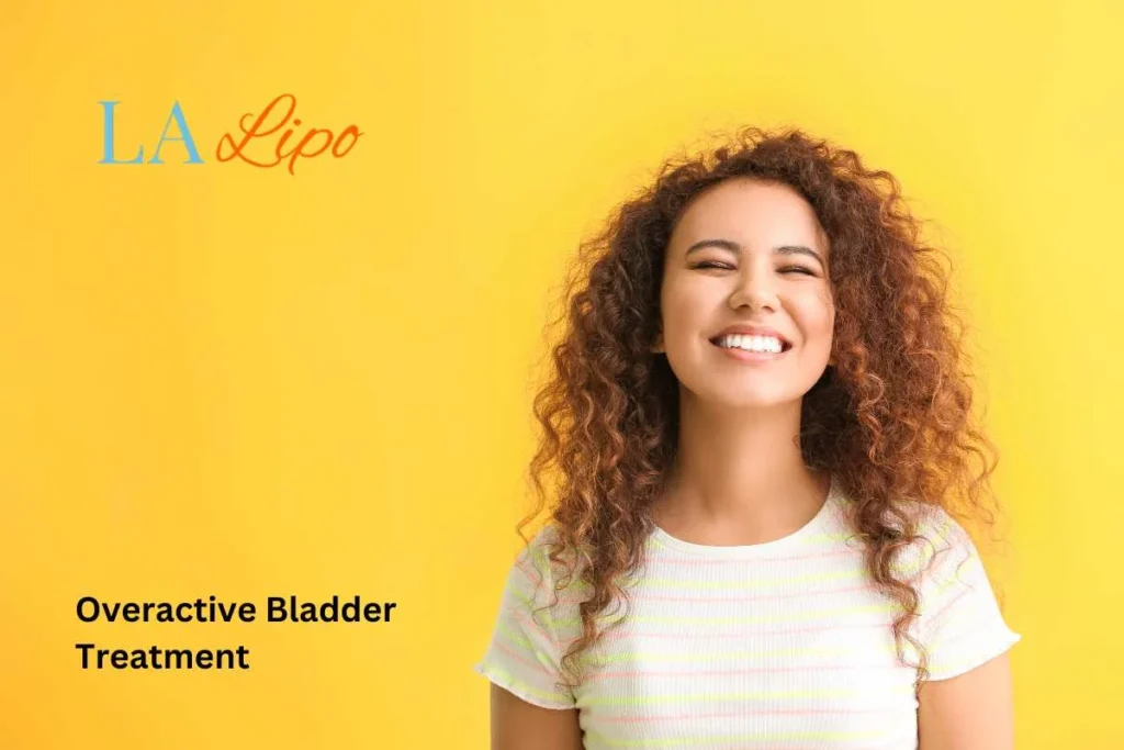 woman smiling about overactive bladder treatment Farnborough solutions